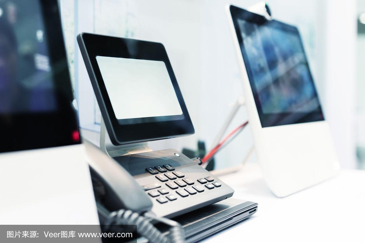 在展覽中使用可視電話
